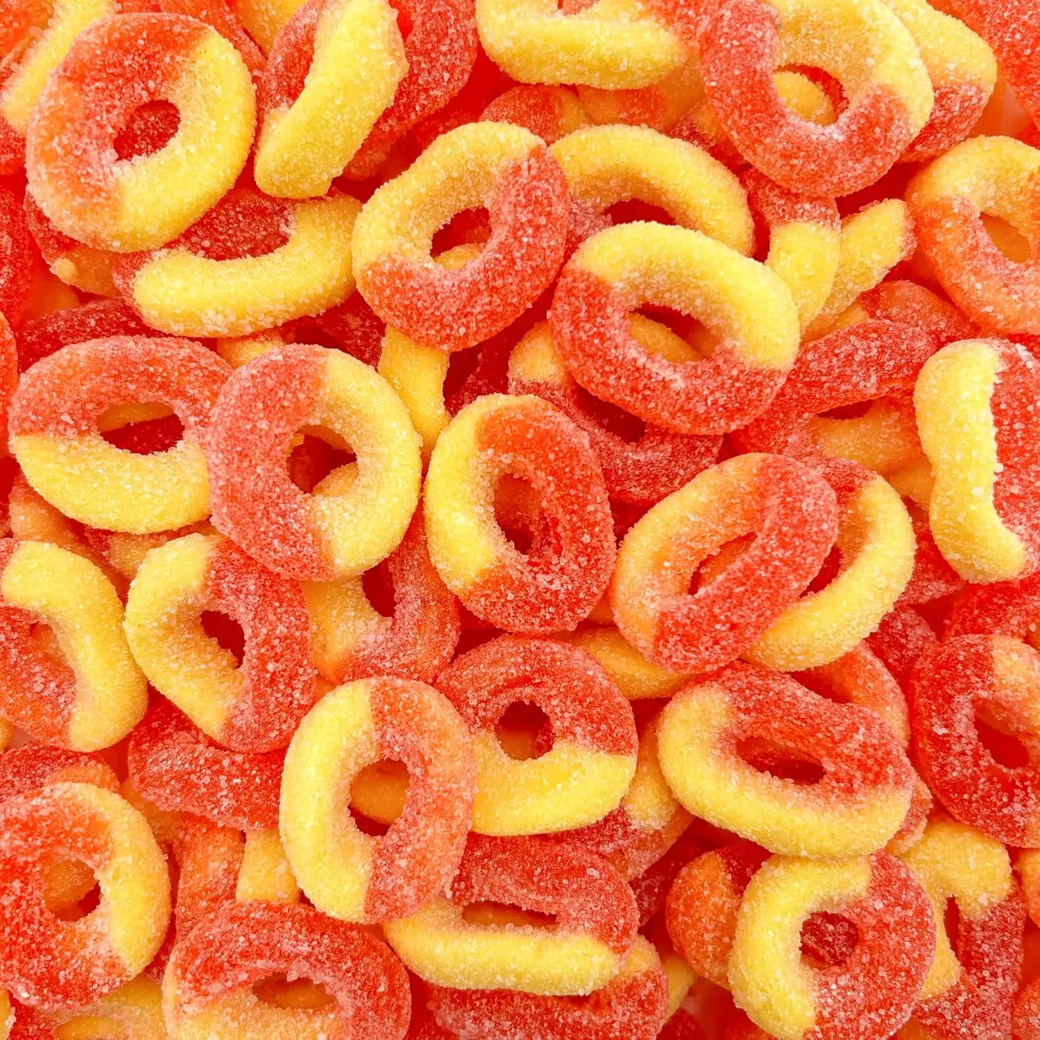 Fruity Chewy Peach Gummies, 1 LB Peach Rings Gummy Candy, Classic Sweet & Sour Gummy Rings with Soft Chewy Texture, Nostalgic Peach Flavored Candy