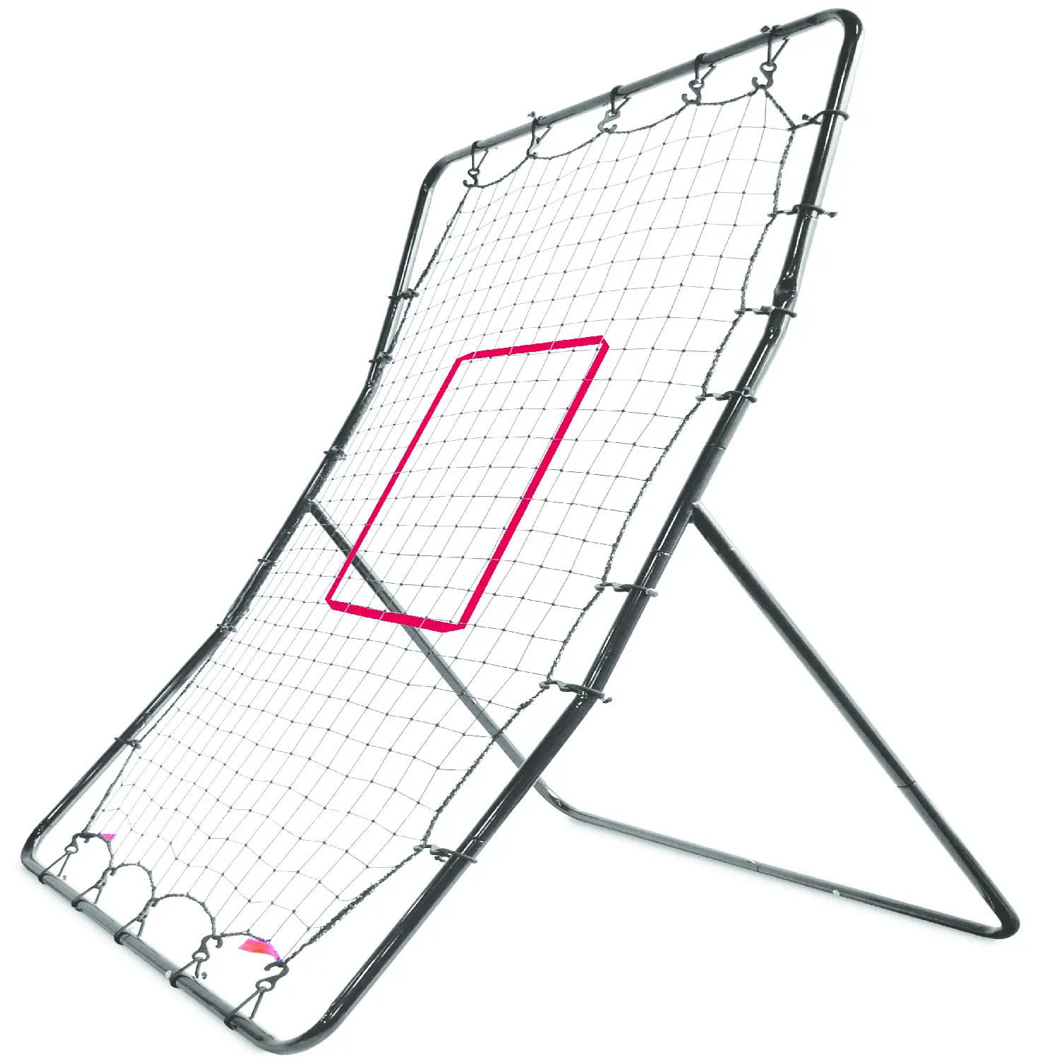 SKLZ Baseball Rebounder Youth Training Equipment - 85% Steel-15% Polyethylene Durable Frame Net, Adjustable, Lightweight Portable, 4'8" Tall with Strike Zone for Children Beginners' Pitching, Fielding Practice