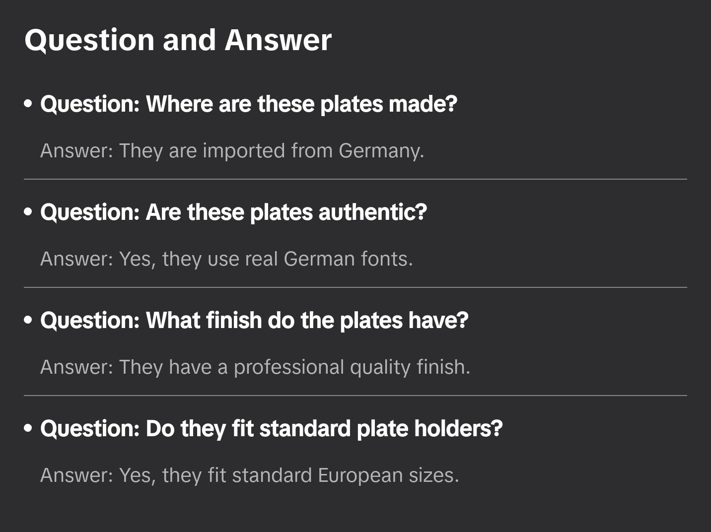 I EAT ASS Euro Plate