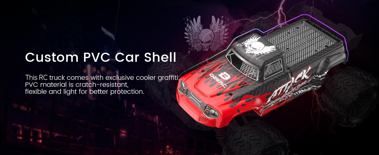 DEERC 1:16 Scale All Terrain RC Car, 4x4 High Speed 40 KPH RC Truck, 2.4Ghz Remote Control Truck with 2 Batteries, Off-Road Monster Truck, Outdoor fun Gift DEERC 1:16 Scale All Terrain RC Car, 4x4 High Speed 40 KPH RC Truck, 2.4Ghz Remote Control Truck with 2 Batteries, Off-Road Monster Truck, Outdoor fun Gift