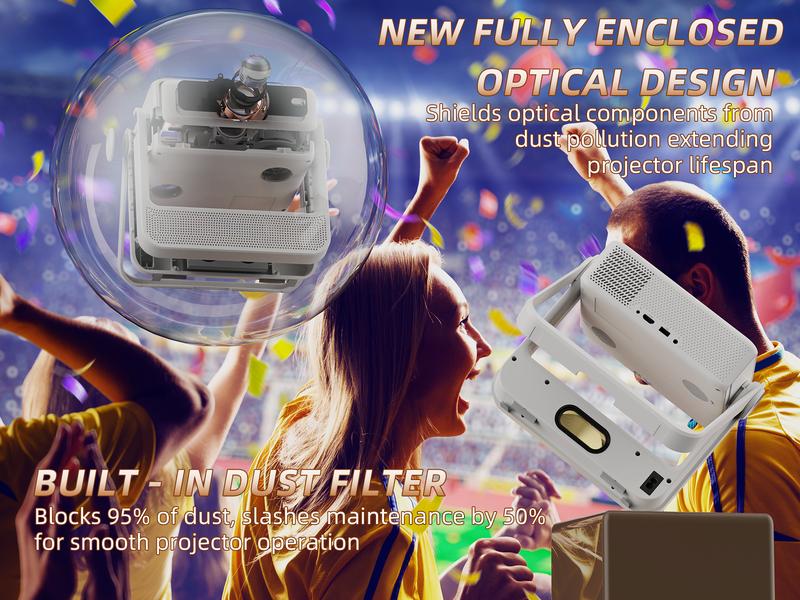 Touch Screen Portable Projector [Auto Focus/350 ANSI/Native 1080P/Support 4K] A5PRO Smart Movie Projector with Touchpad, Wifi 6, Bluetooth, 180° Stand, 300 ''Display, for Outdoor/Indoor/Gaming