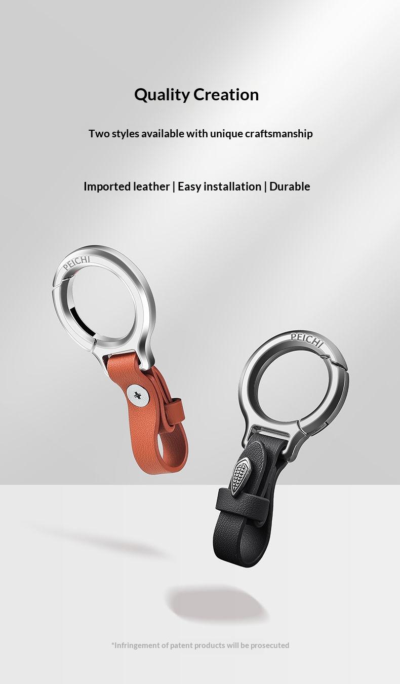 Upgraded Zinc Alloy Keychain with Leather Strap, Stylish EDC Key chain Holder for Car Keys, House Keys, Everyday Carry, Gift for Men and Women Upgraded Zinc Alloy Keychain with Leather Strap, Stylish EDC Key chain Holder for Car Keys, House Keys, Everyday Carry, Gift for Men and Women