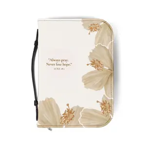 Floral 'Always Pray, Never Lose Hope' Bible Cover