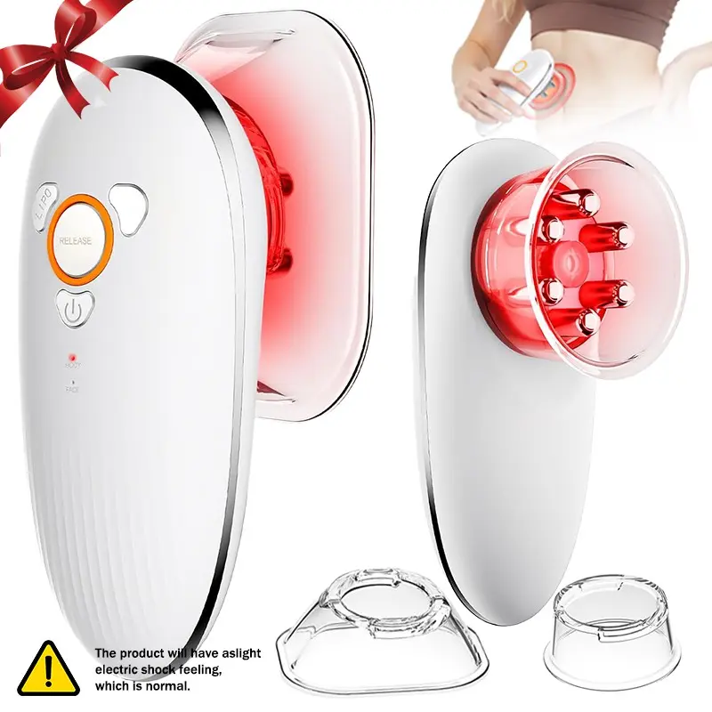 4 in 1 Smart Body Sculpting Machine-Lymphatic Drainage Massager, Body Care Tool, Body Care with 4 Adjustable Functions: Heating,Cupping,Red Light & EMS Massage for Belly, Waist, Arms, Legs, Tightens Skin Gift, Stomach Body Sculpting Tool