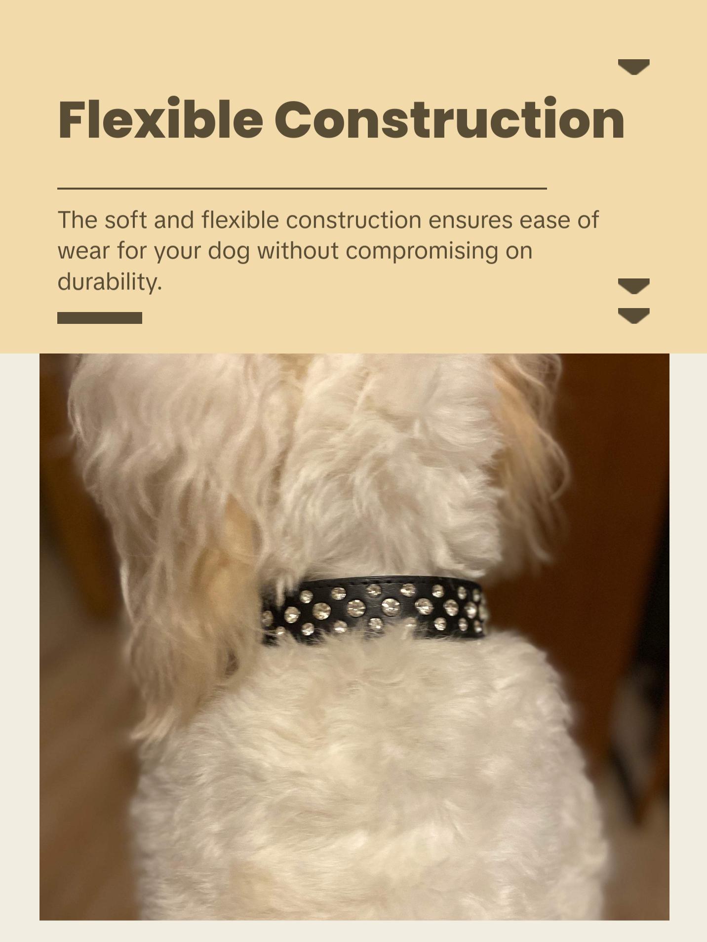 Black Bling Dog Collar