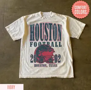Houston Football Vintage Style Crewneck T-Shirt, Texan Football Shirt, Houston Football Game Day Shirt, Sunday Helmet FSM22, Vintage Graphic Tee, Unisex T-Shirt, Gift For Men, Top Menswear Streetwear