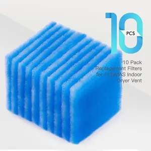 Funmas Nonwoven Filter Cotton Replacement Filters Pack of 10 for Indoor Clothes Dryer Vents