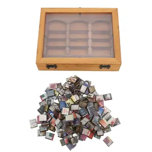 Mini bookshelf decoration, mini book box display case, book rocking bookshelf toy, suitable for desktop decoration (bookshelf + mini book)