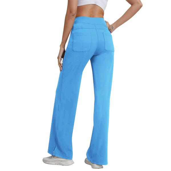 Women’s High Waisted Nurse Scrub Pants with Drawstring – Stretchy Straight Leg Medical Work Trousers