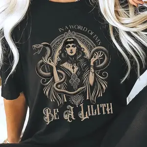 Gothic Snake & Typography Tee graphic tee- Edgy Alternative Fashion Graphic Top, Perfect for Concerts, Halloween & Dark Academia Style Outfits