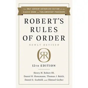Robert's Rules of Order Newly Revised, 12th edition Paperback – September 1, 2020