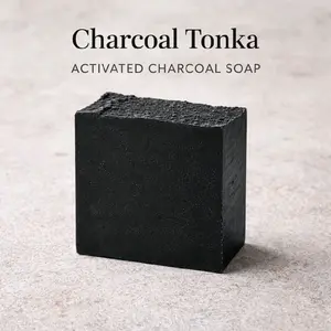 Charcoal Tonka Activated Charcoal Soap | Deep Cleansing Handmade Bar