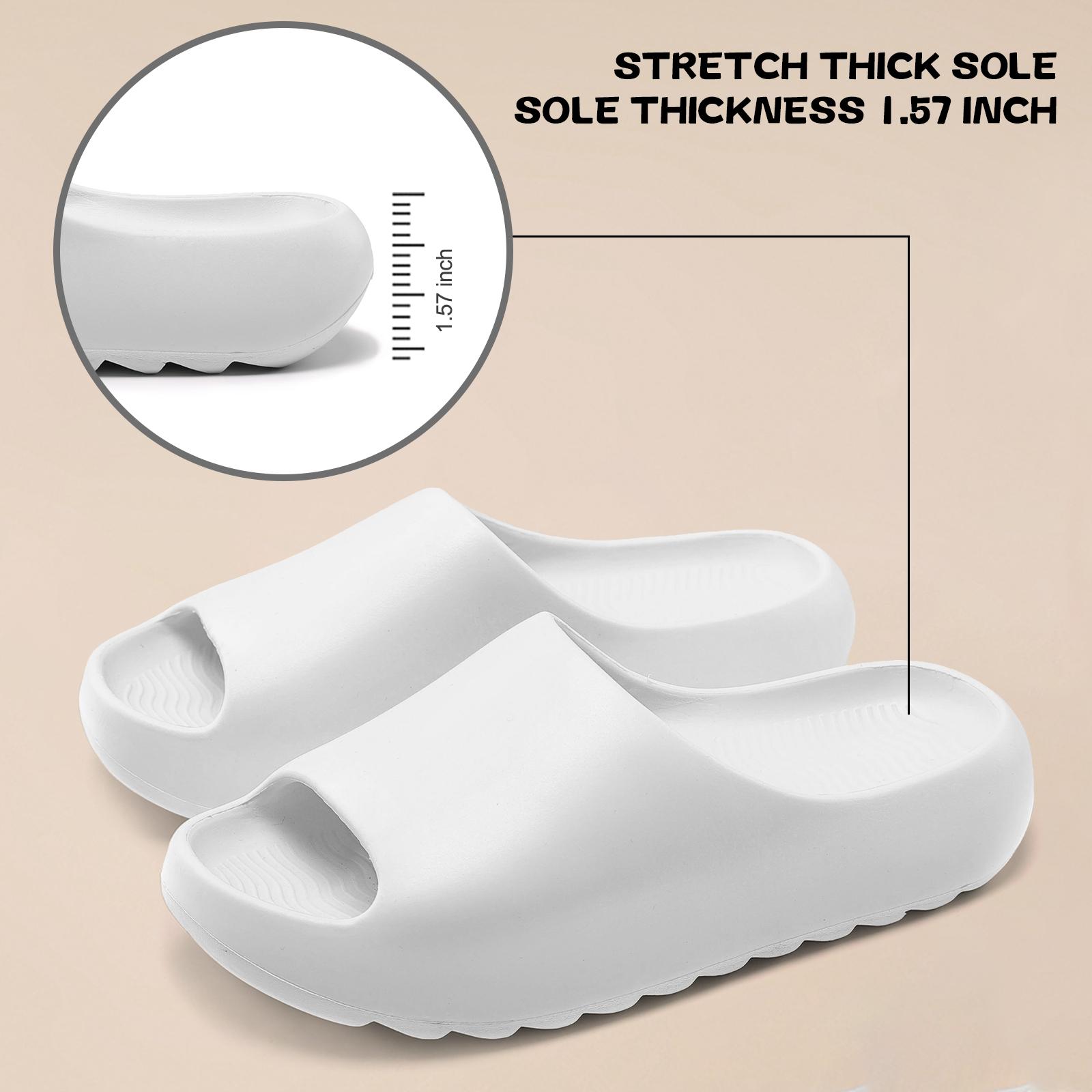 Lumubby Cloud Slides for Kids Lightweight Non-Slip EVA Pillow Slippers Open Toe Comfy Toddler Boys Girls Indoor Outdoor Beach Pool Slippers with Wave-Shaped Anti-Skid Sole