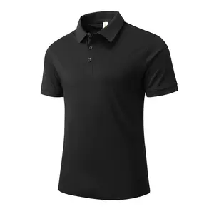 Men’s Summer Solid Color Short-Sleeve Polo Shirt, Business Style with Turn-Down Collar, Breathable and Wrinkle-Resistant, Available in Multiple Colors, Suitable for Business Commuting, Golfing, Casual Wear, and Office Work