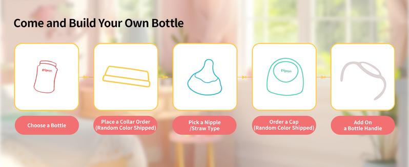 Pigeon Wide-Neck Baby Bottle Replacement Cap - Random Color Shipment (1 Pack), BPA-Free Food-Grade Plastic, Leak-Proof & Durable, 9 Vibrant Colors (No Color Selection)