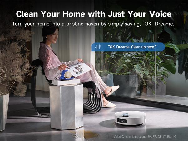 DREAME Aqua10 Ultra Roller Robot Vacuum and Mop & 30,000Pa Suction, Self-Cleaning Dock & Extending Roller Mop, Heat-Washes & Dries, Carpet Protection, AI Camera & LiDAR Avoidance Tech, Voice Control