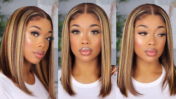 ISEE Wear Go Straight Highlight Brown Glueless 4*6 Lace Closure Wigs Beginner Friendly Medium Cap Size, Unisex, Easy to Wear & Remove#SpringStatements