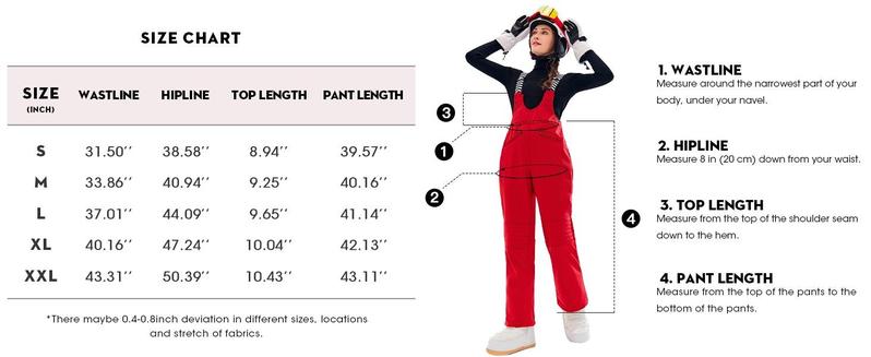 Fisoew Womens One Piece Ski Suit Warm Waterproof Snowsuits Winter Snow Jumpsuits Outdoor Sports Outerwear