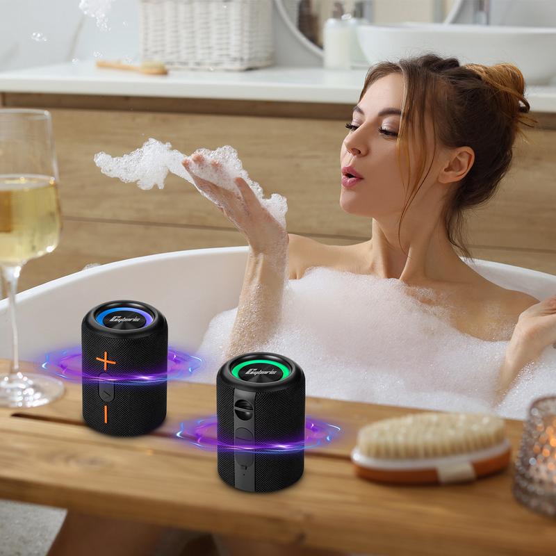 New upgrade 2 in 1 portable Bluetooth speaker with 20-watt stereo bass effect, IPX6 level waterproof performance and home theater surround sound. Modern style, a must-have for music lovers. Supports Bluetooth 5.3 connection. Boombox Birthday