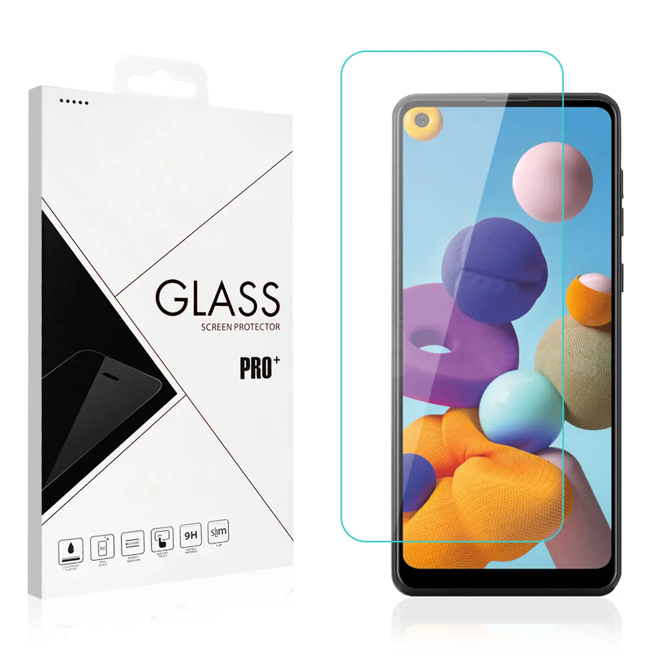 SAMSUNG GALAXY A21 2.5D Super Durable Glass Screen Protector - Heavy-Duty, Reliable, Dustproof | CELL DEMAND Official Mobile Phone Accessory for Galaxy A21 Smartphone, None, Fits Galaxy A