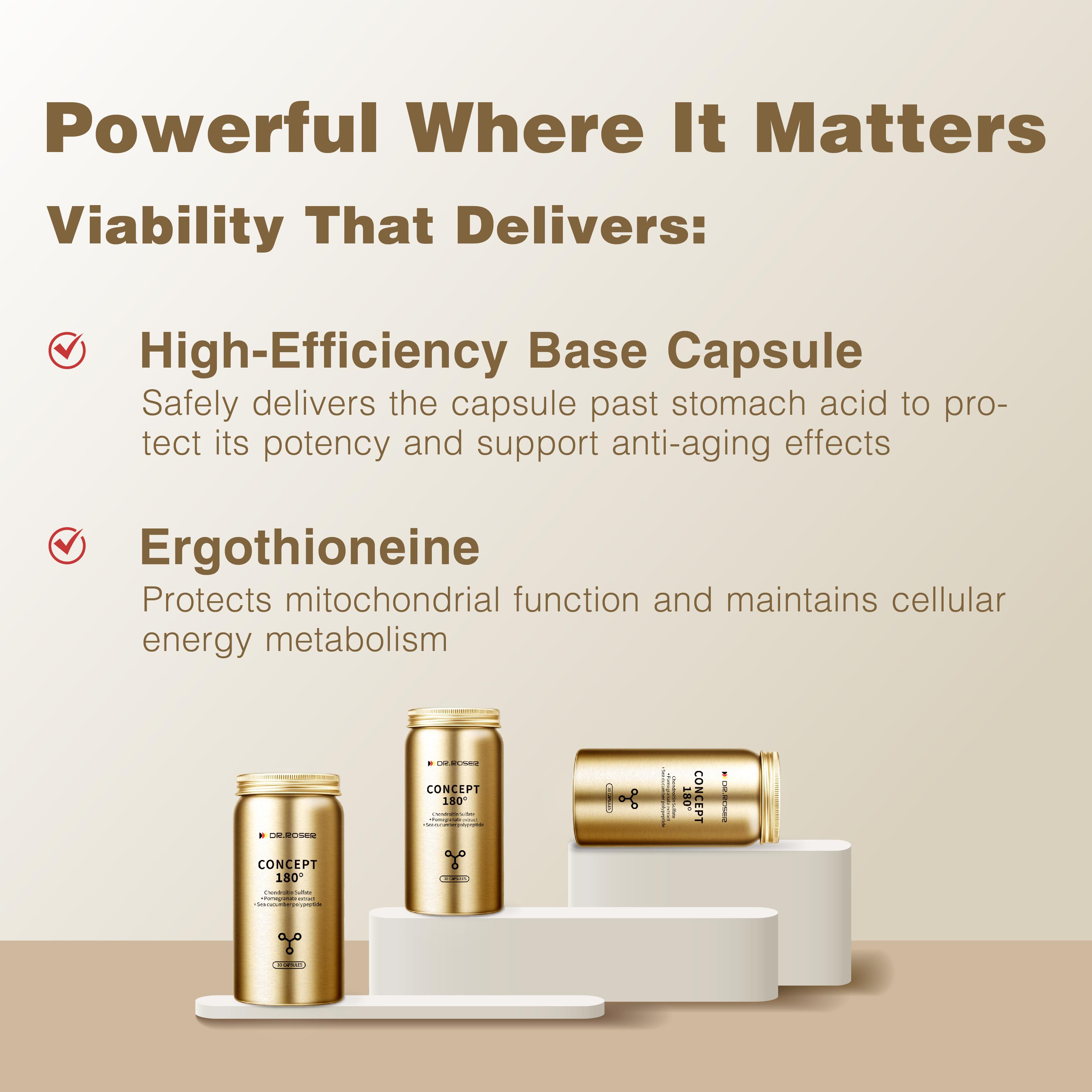 DR.ROSER 30 Capsules NAD+ Booster Anti-Aging Supplement with Urolithin A Elastic Collagen Sea Cucumber Stem Cells for Women & Men Edible Healthcare Colagen peptide Dietary Fitness  collagen#collagen peptide #supplements for women