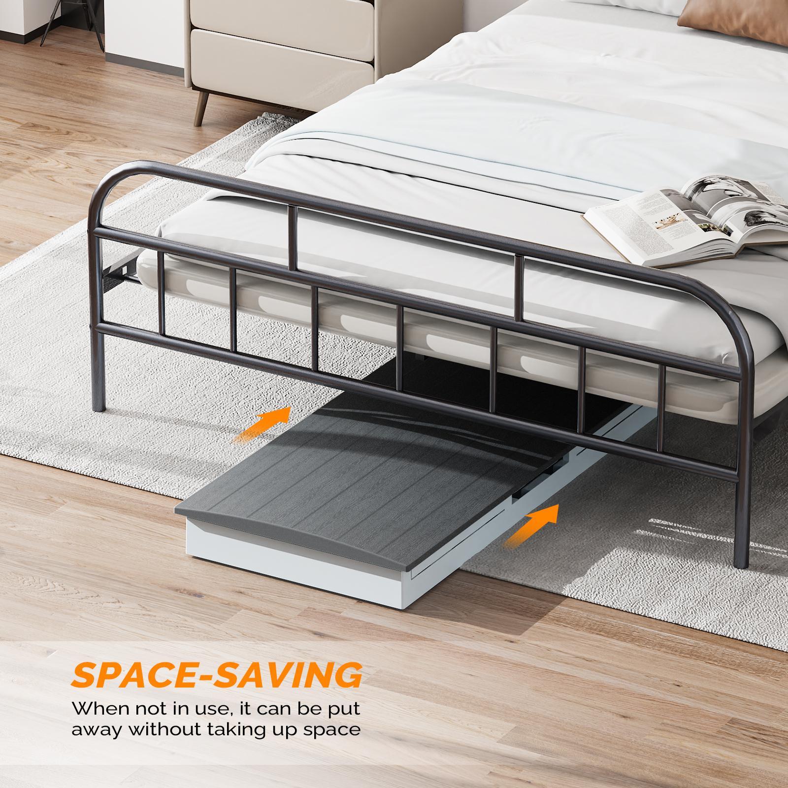 VINGLI 75Gal Collapsible Wood Grain Storage Box with Wheels | Heavy-Duty Plastic Organizer for Garden/Patio | Space-Saving Fold Design