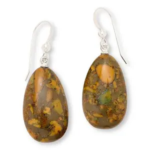 Mine Finds by Jay King Congolese Flower Calcite Sterling Silver Drop Earrings