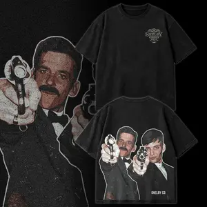Peaky Blinders Shelby Brothers Graphic Tee Washed – Tommy Shelby Arthur Shelby Poster Streetwear Retro Limited Shirt, By Order of the Peaky Blinders Gangster TV Series, Shelby Company Fan Apparel Heavy Cotton Oversized Hoodie Style Top