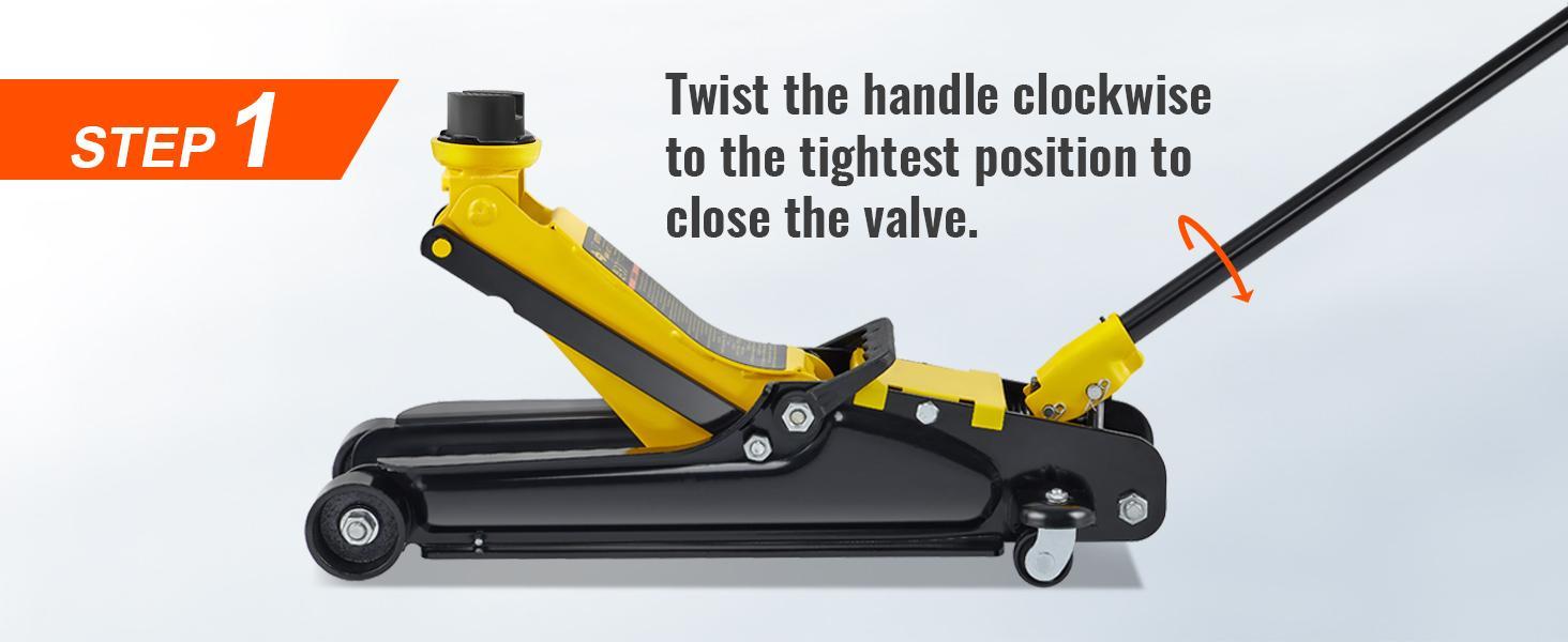 VEVOR Low Profile Floor Jack 2.5 Ton Heavy Steel Single Piston Hydraulic Pump