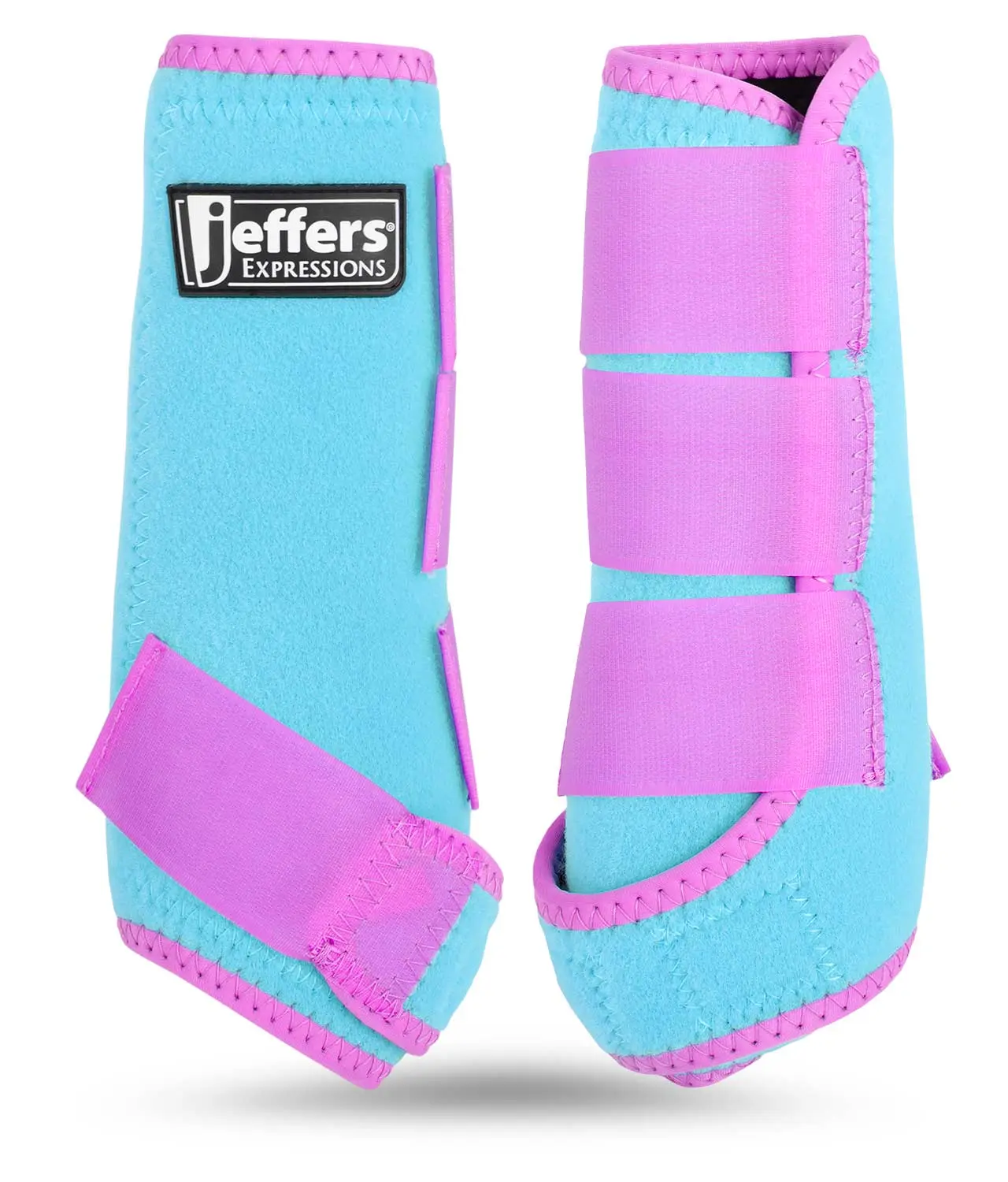 Jeffers Expression Neon Protective Boots for Horses Straps Style Jeffers Expression Neon Protective Boots for Horses Straps Style