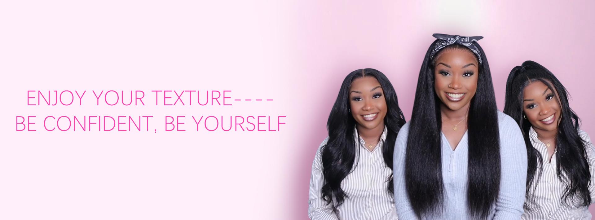 BGMgirl M-cap 9x6 Kinky Straight/ Yaki Straight Wear Go 180% Density Pre-Bleached HD Lace Glueless Wig Pre Plucked Hairline Human Hair