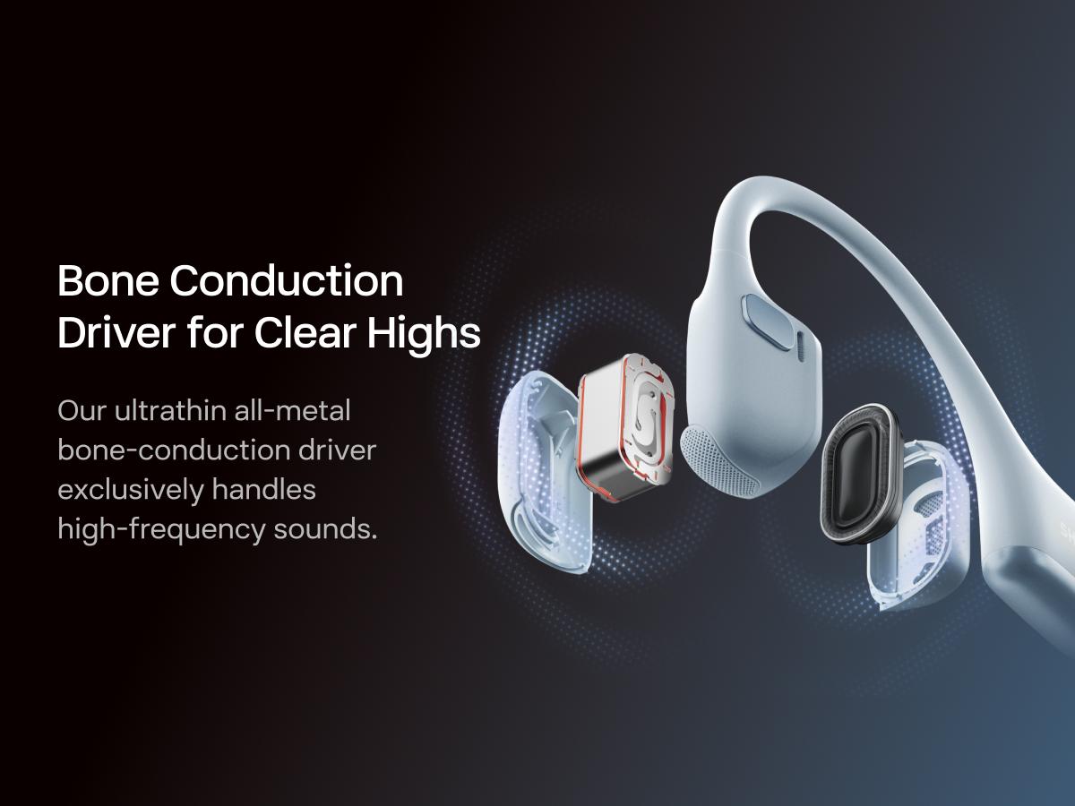 SHOKZ OpenRun Pro 2 High Quality Headphones - Open Ear Earphones with Bone Conduction Tech, Sweat-Resistant Sports Headset for Workouts, Deep Bass Audio & Smart Mic, Gym,back to school,back to school haul