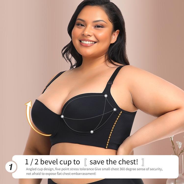 New-Plus size girls' bra, comfortable, slimming and anti-sagging