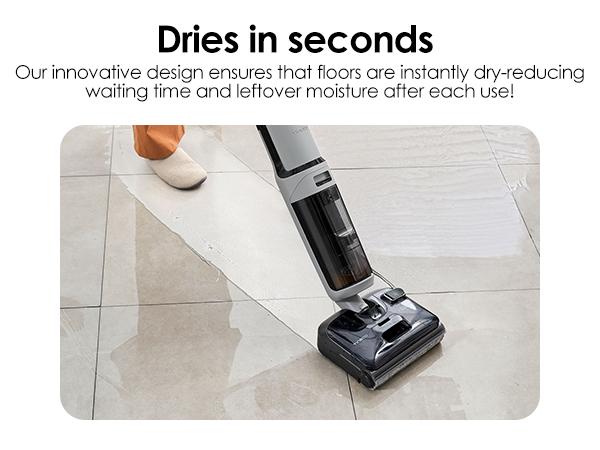 TINECO FLOOR ONE i5 Stretch Wet Dry Vacuum Cleaner 20kPa Powerful Suction 180° Lay-flat Anti-Tangle Dual-sided Edge Cleaning 30 Minutes Runtime Large Capacity Water Tanks