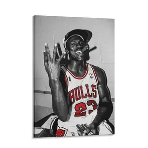 Jordan canvas poster, basketball wall decoration, high-quality print, inspirational poster, basketball fan gift, suitable for boys and teenagers, for living room, bedroom, and office. Modern Art Design Home