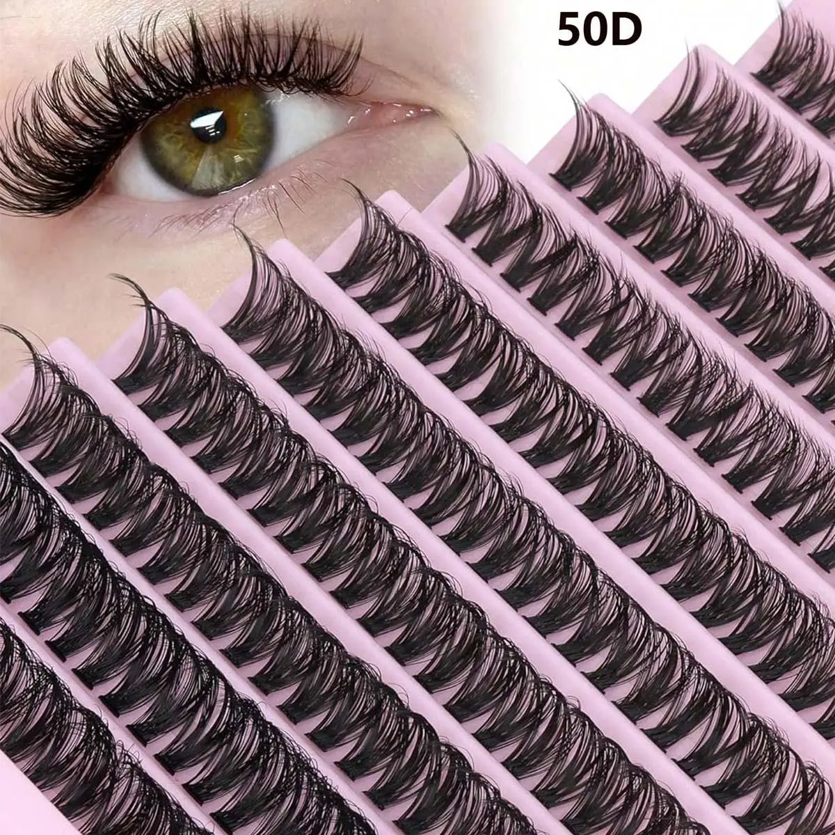 200 Pieces DIY Personal Lashes 40P Eyelash Cluster Natural Look Wispy Lashes 9-16MM D Curly Hair Personal Clusters Lashes Fluffy 2026 New