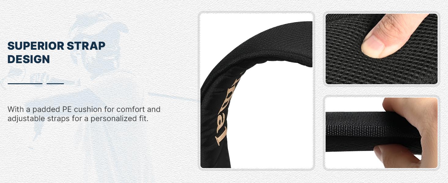 uniHimal 003 T-Lock Silent Golf Cart Bag with 14 Way Organizer Divider Top, Oversized Grips Well, Premium Soundless Cart Bag with Handles and Rain Cover