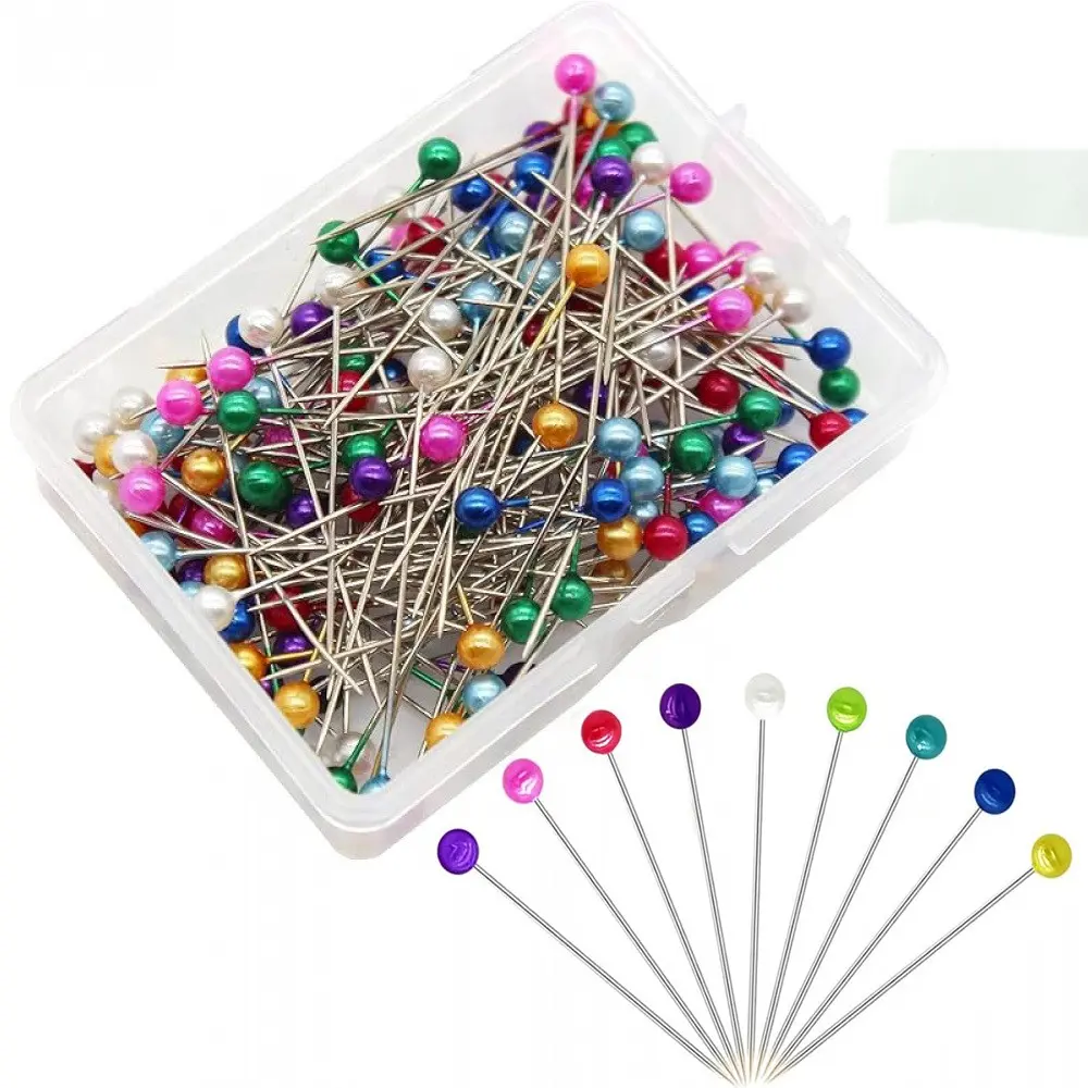 100/200/400/600pcs Sewing Pins with Plastic Pearl Heads, Multicolor Ball Head Straight Quilting Pins for DIY Sewing Crafts Sewing Supplies Crafts Sewing Tools Sewing Products