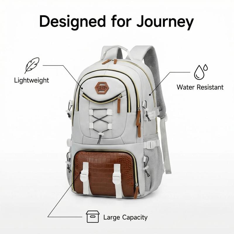 Large Capacity Travel Backpack Laptop Bag Outdoor with Shoe Storage Water-Resistant 52cm x 34cm x 16cm Lightweight Design for Hiking