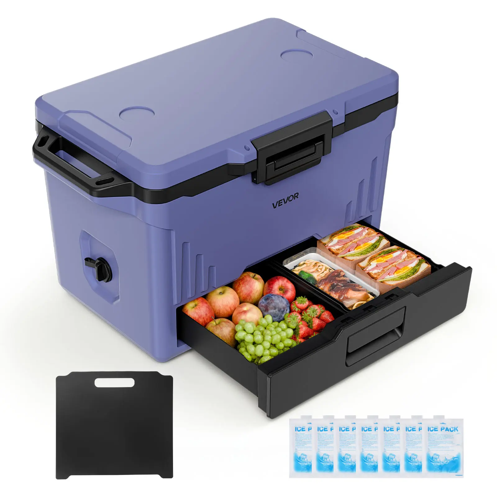 【SummerFinds】VEVOR 50QT Hard Insulated Cooler, Leak-Resistant Portable Unit with 48-Hour Cool Retention, Heavy-Duty Handle, Ultra-Light Design, Ideal for Camping, Sports, Cooling, Lightweight, Camping Equipment, Beverage Cooler, Durable Portable Cooler