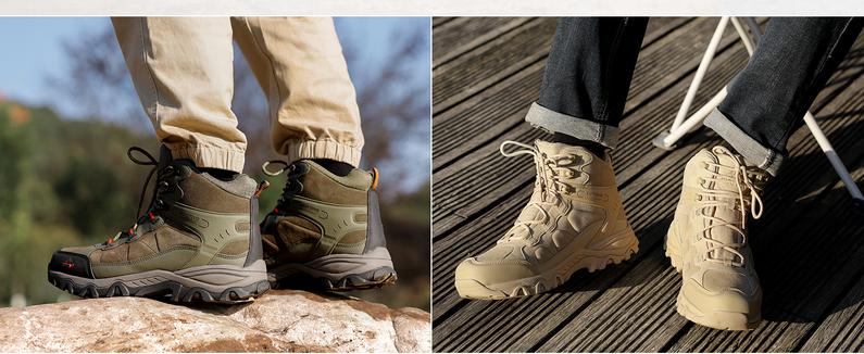 NORTIV8 Men's Waterproof Hiking Boots with Multi-Directional Traction