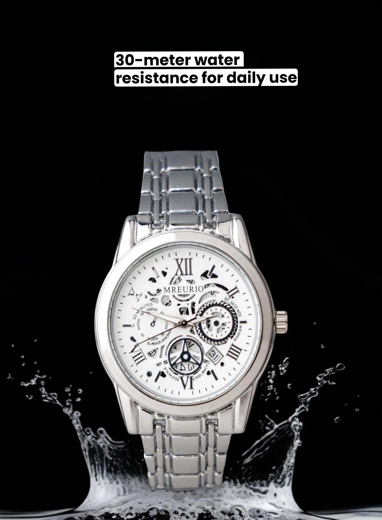 Valentine's Day 6 in 1 Men's Watch Set Iced Watches Dress Sport Casual Styles with Leather Box Perfect Gifts for Dad Husband 2025 New Release Valentine's Day 6 in 1 Men's Watch Set Iced Watches Dress Sport Casual Styles with Leather Box Perfect Gifts for Dad Husband 2025 New Release