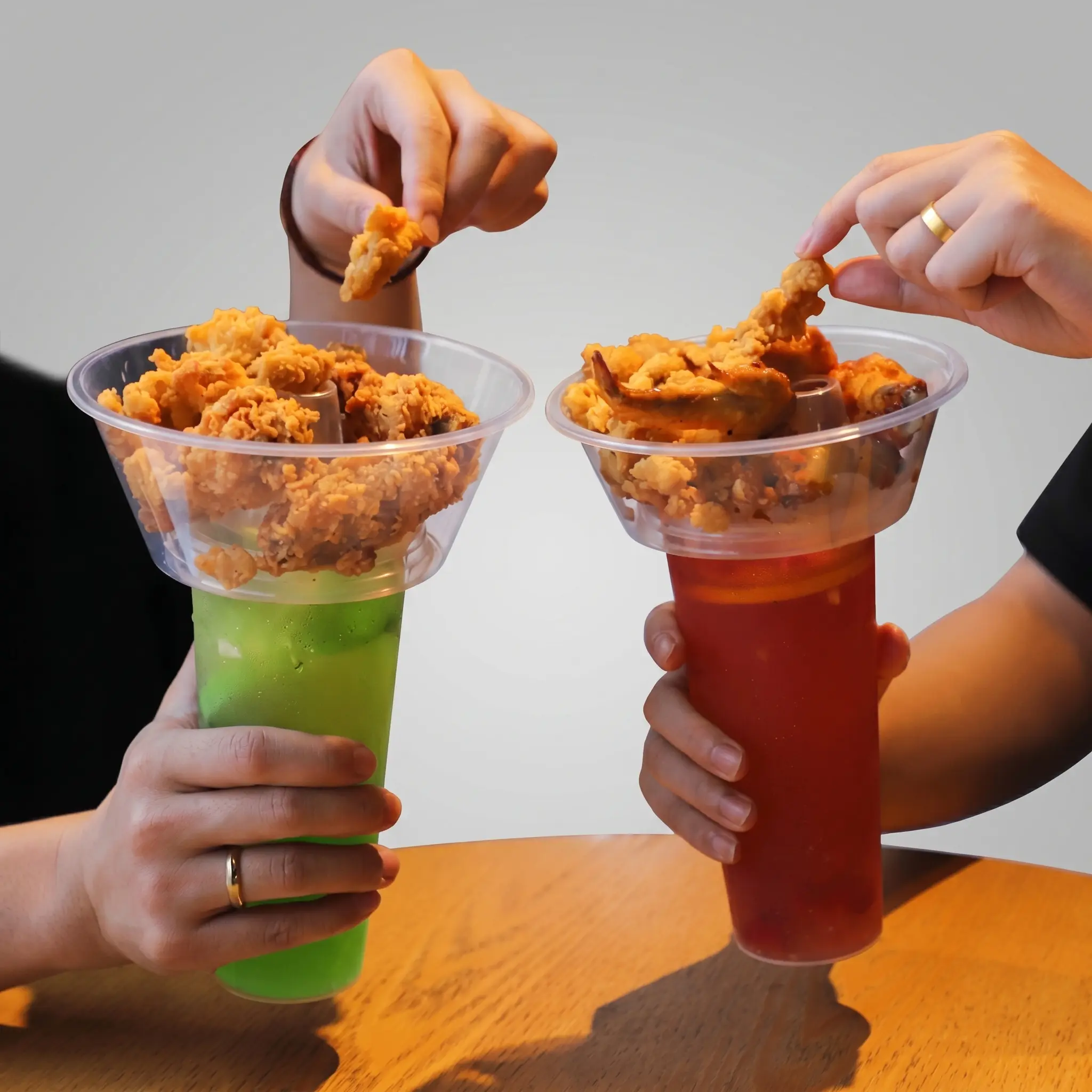 20 Pcs Bulk Disposable Plastic Drink Cups - Lightweight & Plain Disposable Tableware Supplies for Home, Watch Party, Ideal for Party Dessert Days, Food Serving, Takeaway Packaging, No Cleanup Needed