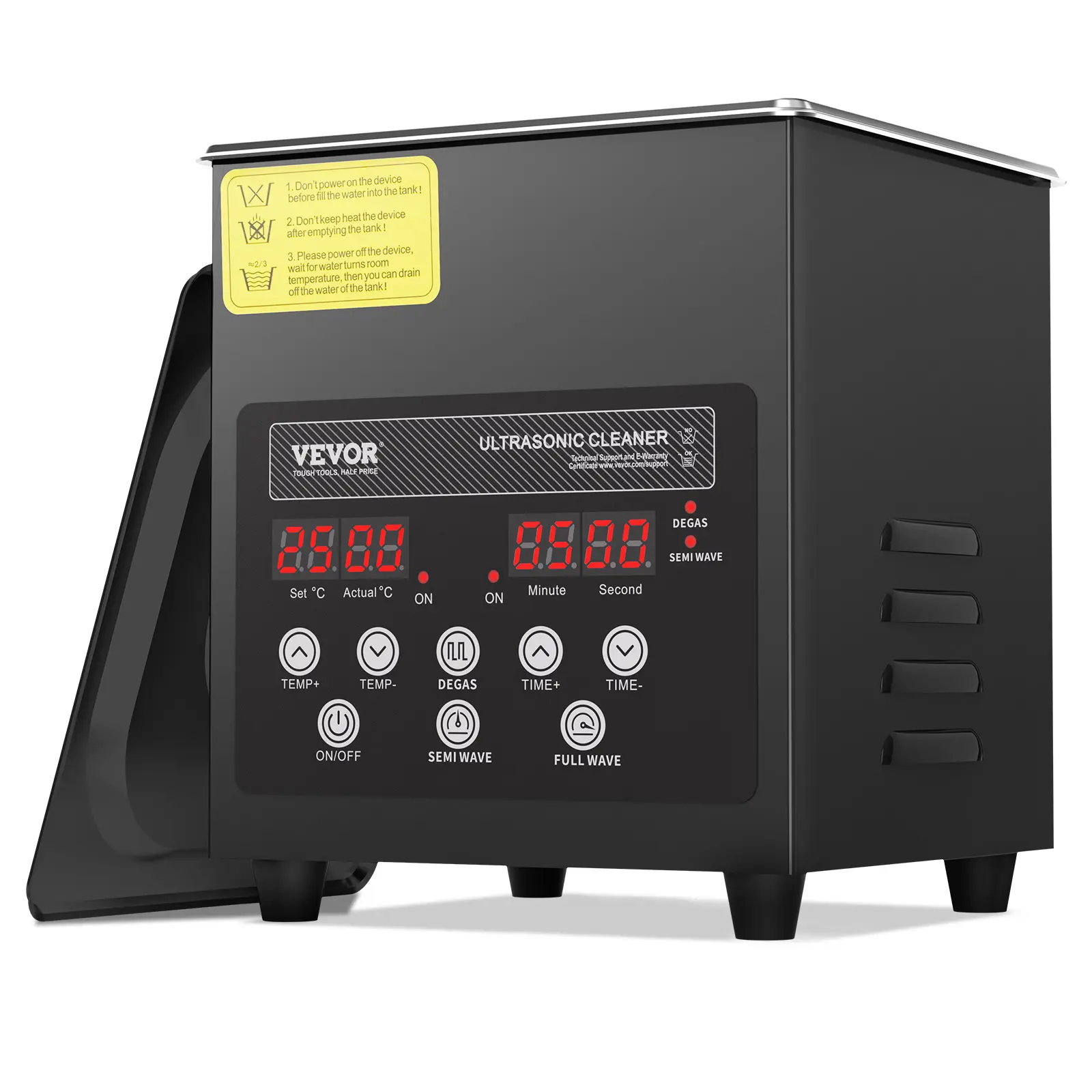 【SummerFinds】VEVOR 2L Stainless Steel Ultrasonic Cleaner - 60W Digital 40kHz Home Sterilizer with 0-80°C Heater, Timer Set & Forget, Gentle Mode, Upgraded Degassing, Scratchsafe Basket - Ideal Father's Day Gift for Jewelry, Glasses, Cleaning, Digital Disp