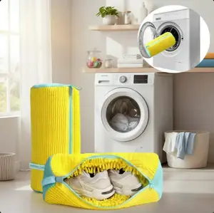 Shoe Washing Bag for Washing Machine Reusable Zippered Laundry Shoe Protector Mesh Laundry Bag