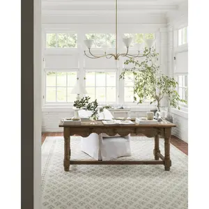 Nabela Noor Home x Livabliss Shanti II Machine Woven Rug, White