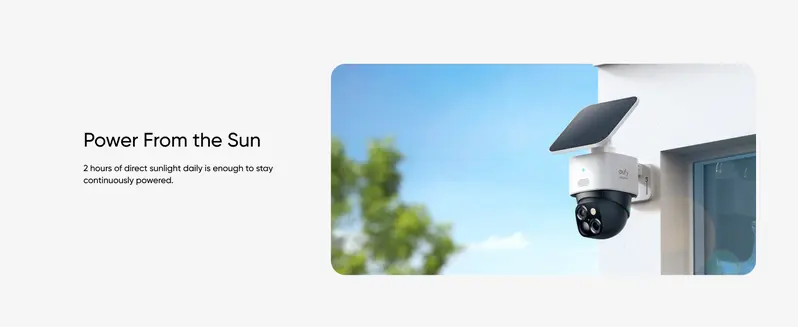 [Exclusive Bundle] eufy SoloCam S340, 360° Pan & Tilt Solar Security Camera 2.4 GHz Wi-Fi No Monthly Fee HomeBase S380 Compatible - Ai Auto Lock And Tracking