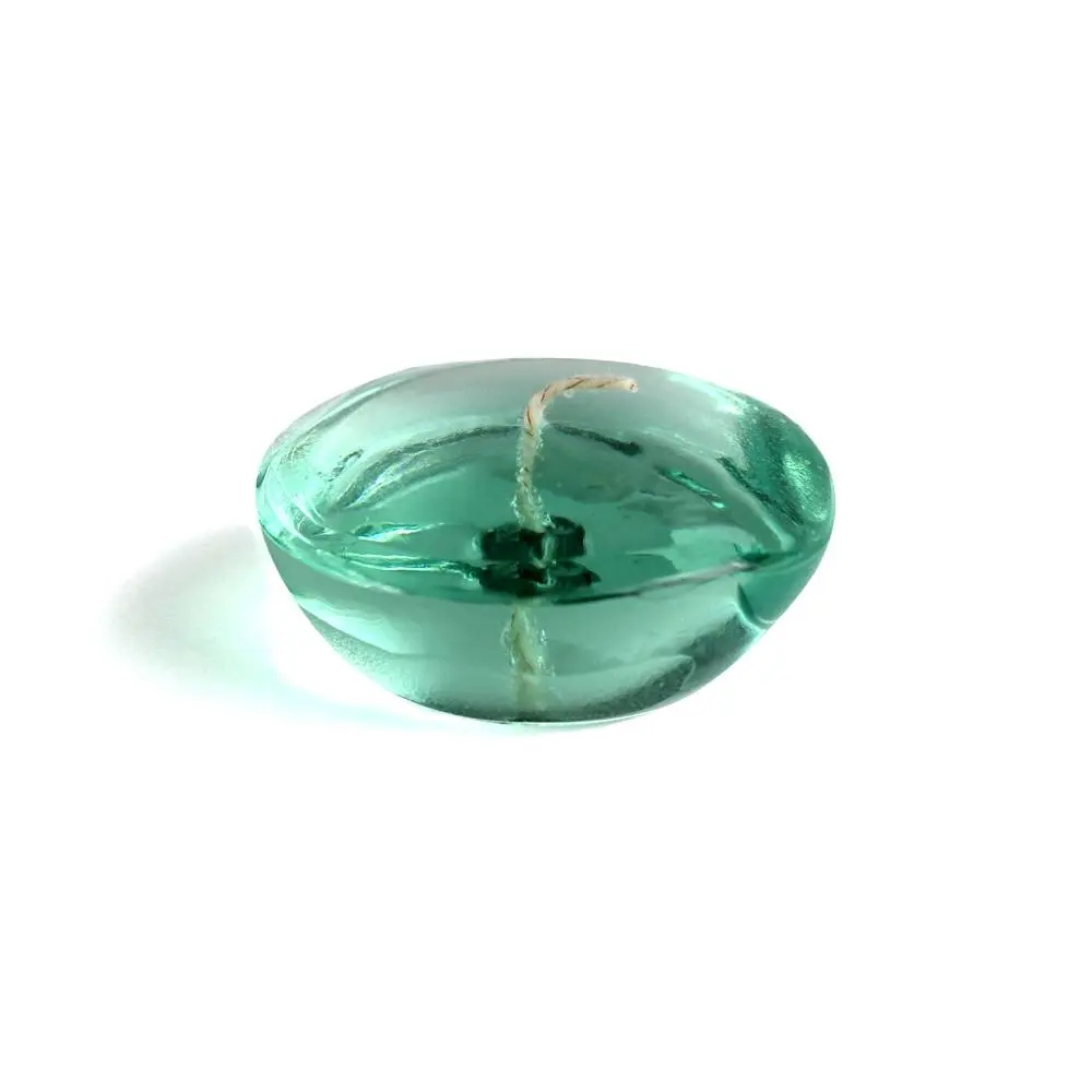 Jeco CFZ-110-0 3 in. Clear Gel Floating Candles, Aqua - 6Piece per Box
