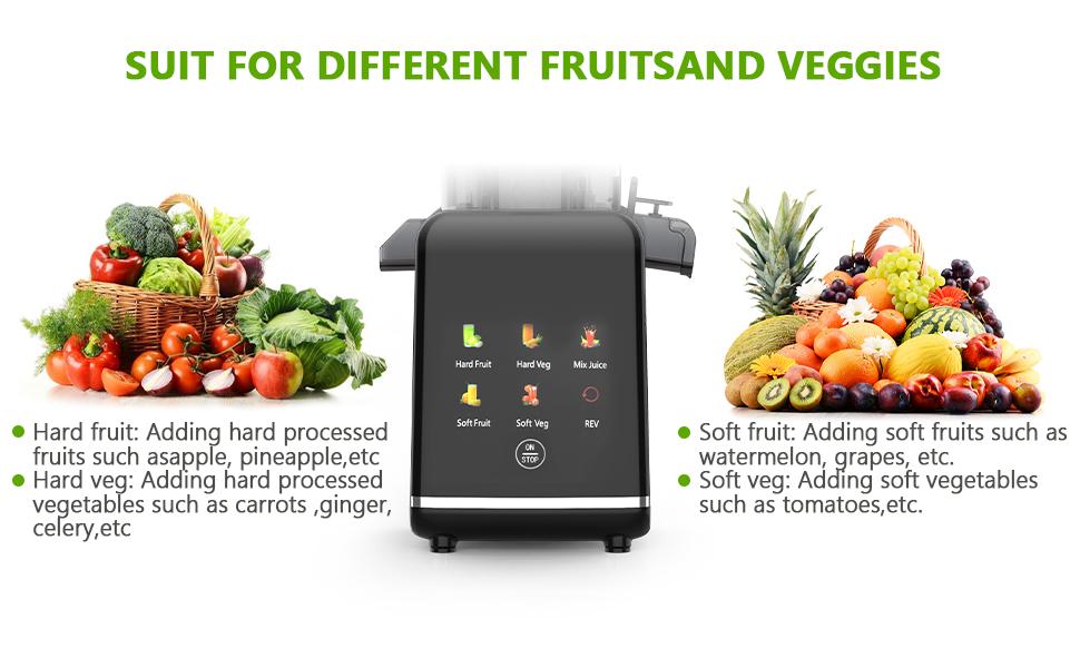 COWSAR Cold Press Juicer, 4.35" Large Feed Chute Electric Juicer Machine, High Juice Yield Slow Masticating Juicer for Whole Vegetables & Fruits, Easy Assemble & Cleaning