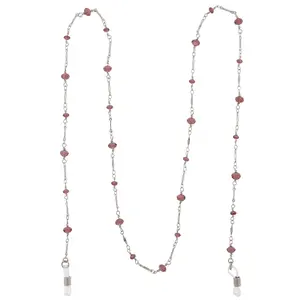 Amethyst Crystal Eyeglass Holder Chain Necklace 32"